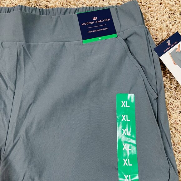 Modern Ambition Women’s High Rise Travel Pants Blue, Size XL (New) - Picture 7 of 15